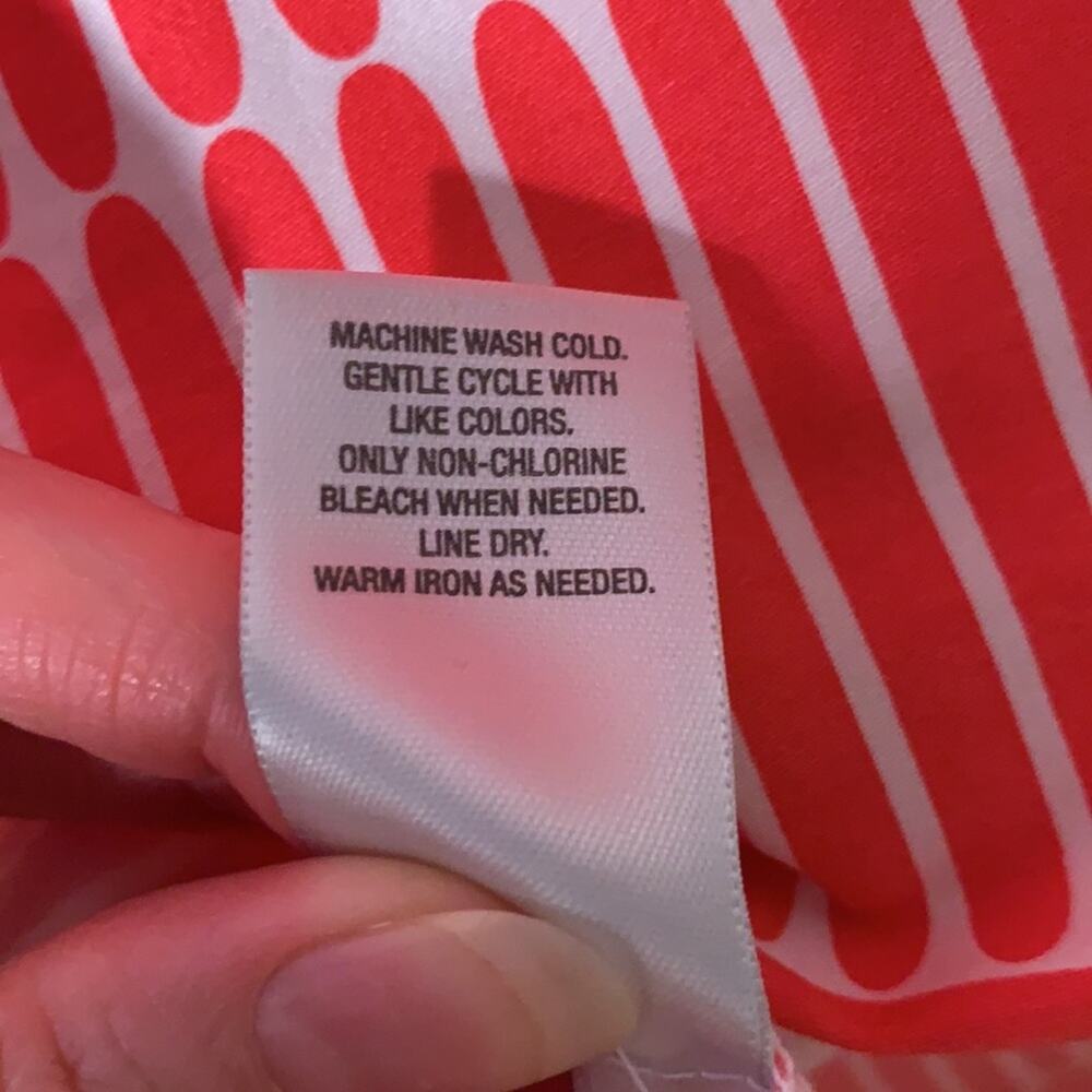 Orange-pink & white cotton dress - Picture 9 of 9